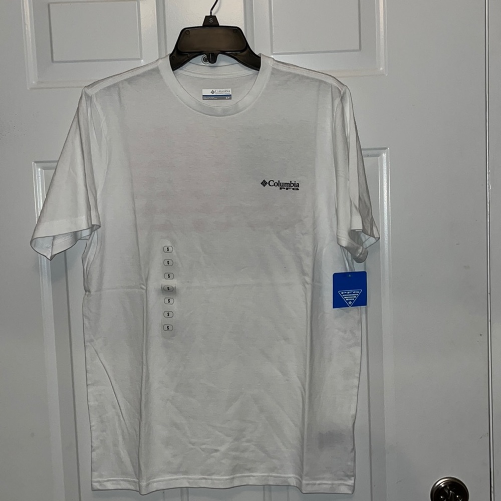 Columbia Men’s Performance Fishing Gear Graphic T shirt White